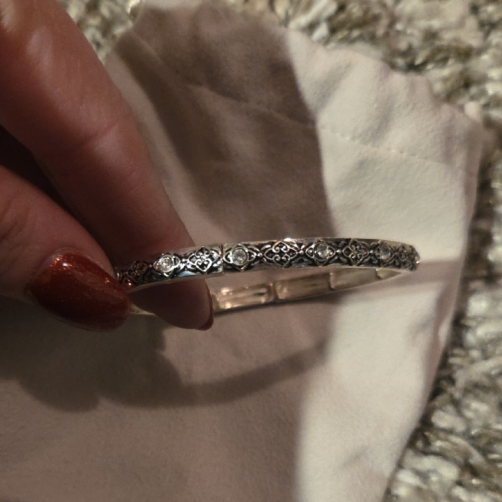 Elegant Silver Bangle Bracelet